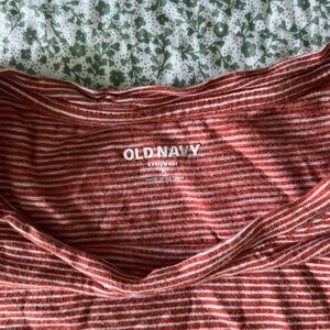 Old Navy Orange Stripped Tee